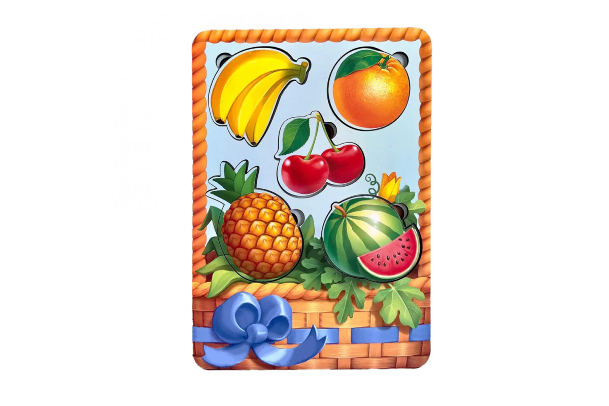 Настольная развивающая игра "Корзина с фруктами-1" Ubumblebees (ПСФ044) PSF044 сортер-вкладыш