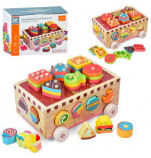 Деревянная игрушка Центр развивающий MD 0893 сортер, фигурки сладости