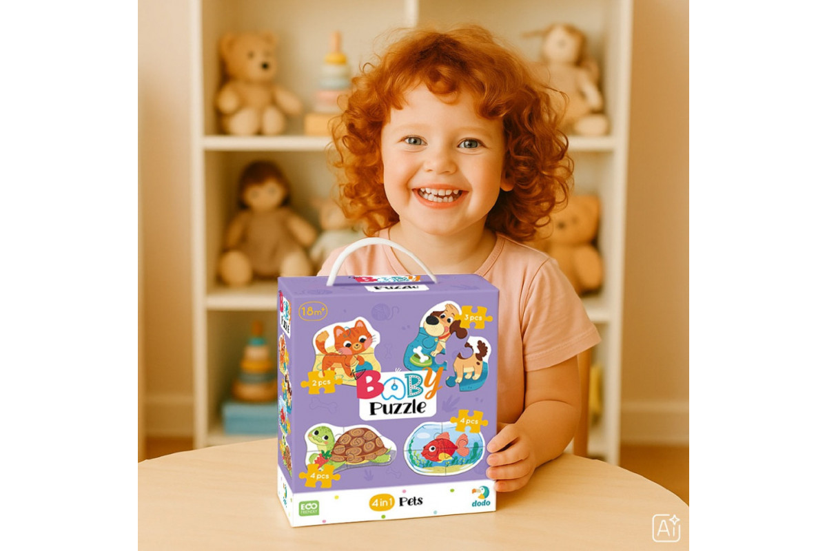 Детский пазл 4 в 1 "Baby puzzle. Домашние животные" 300688 набор 4 в 1