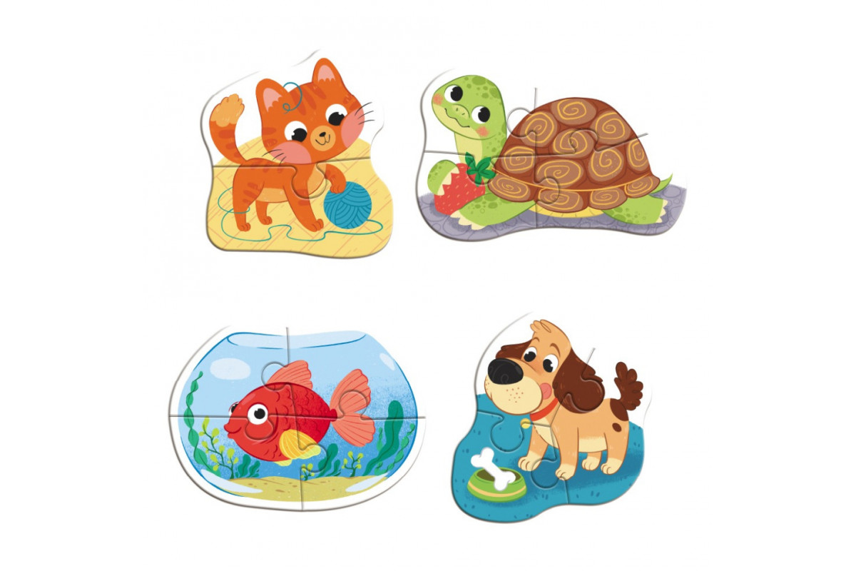 Детский пазл 4 в 1 "Baby puzzle. Домашние животные" 300688 набор 4 в 1