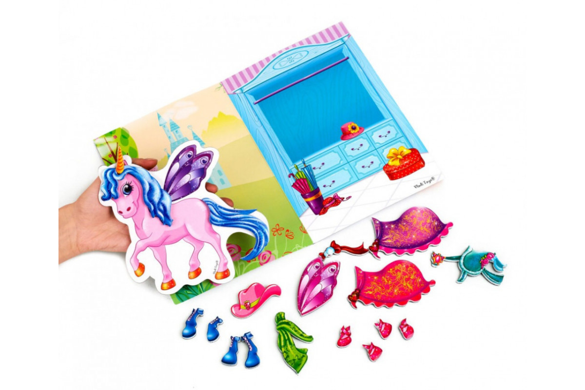 Игра магнитная одевашка «Единорог» VT3204-27, 1 фигурка единорога, 18 магнитов