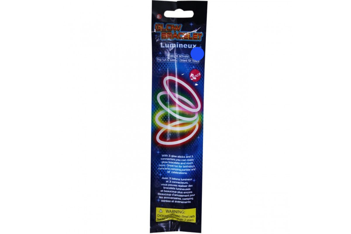 Неоновый браслет 3 в 1 PR908(Blue) 6 часов света