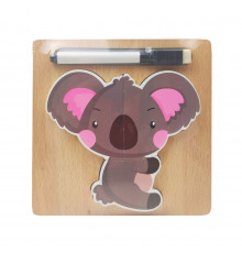 Деревянная игрушка Пазлы MD 2525 маркер, досточка для рисования Коала