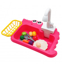 Детский игровой набор "Маленькая хозяйка" PL-524-301 мойка кухонная, продукты Розовый