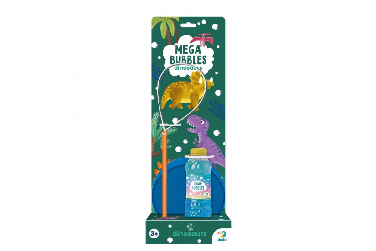 Мильні бульбашки "Mega Bubbles Динозаври" 500122 з тарілкою 450 мл