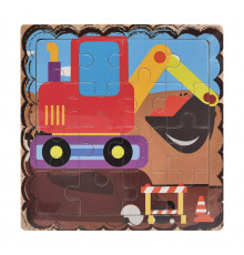 Дерев'яний пазл-вкладиш Екскаватор 73260-7, 16 деталей