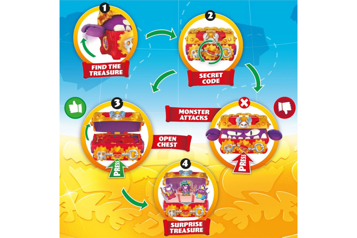 Детский игровой набор с фигурками "Сундук с сокровищами" PIRATIX PPXSP116IN00