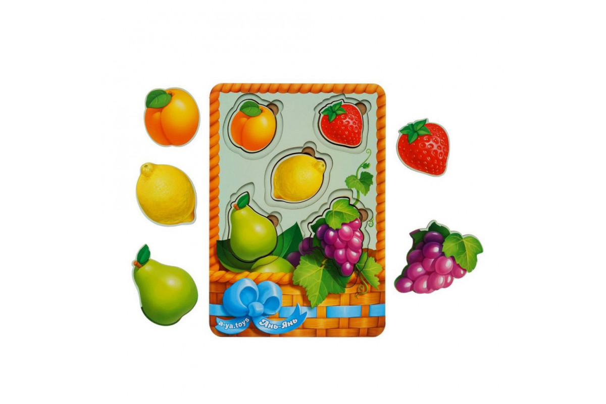 Настільна розвиваюча гра "Кошик із фруктами-2" Ubumblebees (ПСФ045) PSF045 сортер-вкладиш