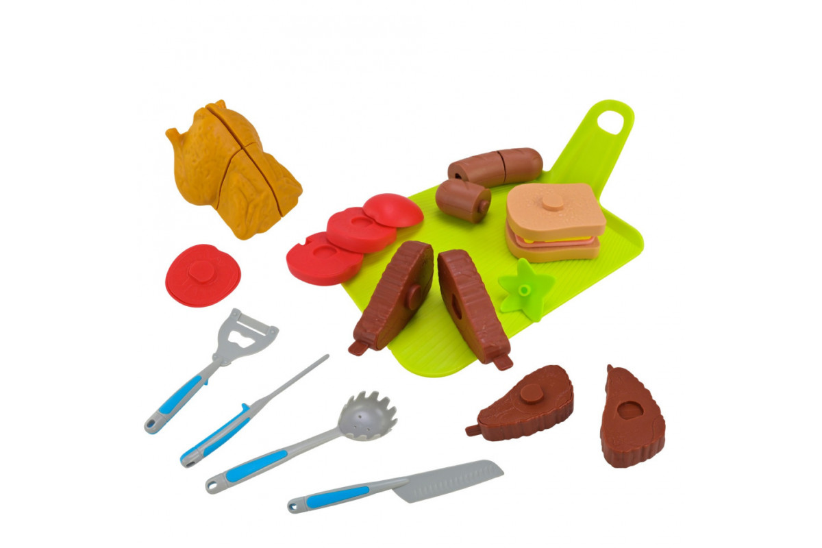 Детский набор продуктов "Фаст-фуд" LT8801-8D, овощи, приборы