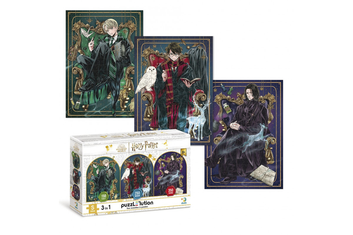 Детский пазл 3 в 1 "Династия волшебников" 200575 набор 4 в 1