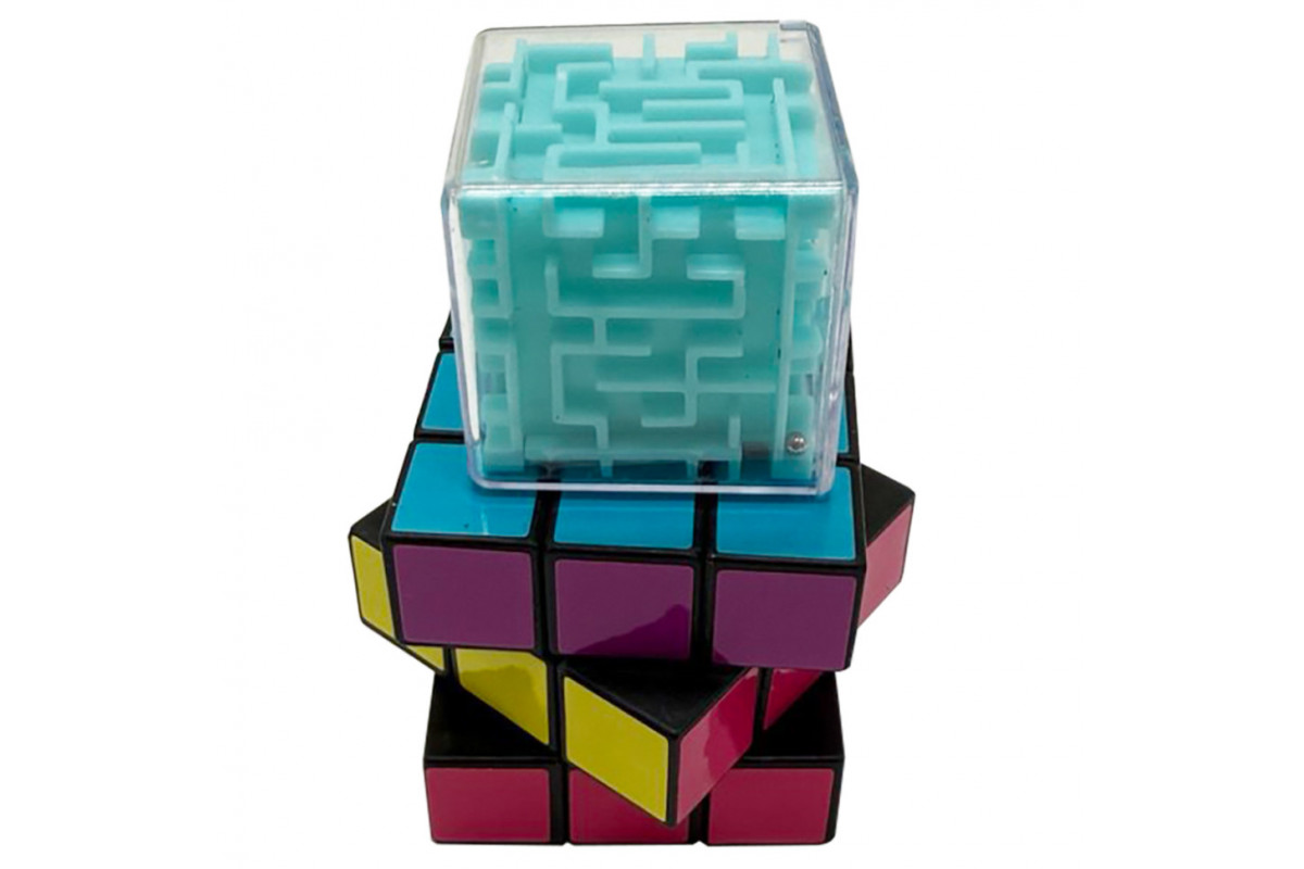 Набор головоломок 2 в 1 "Лабиринт-Кубик" IGR119, размер 4х4