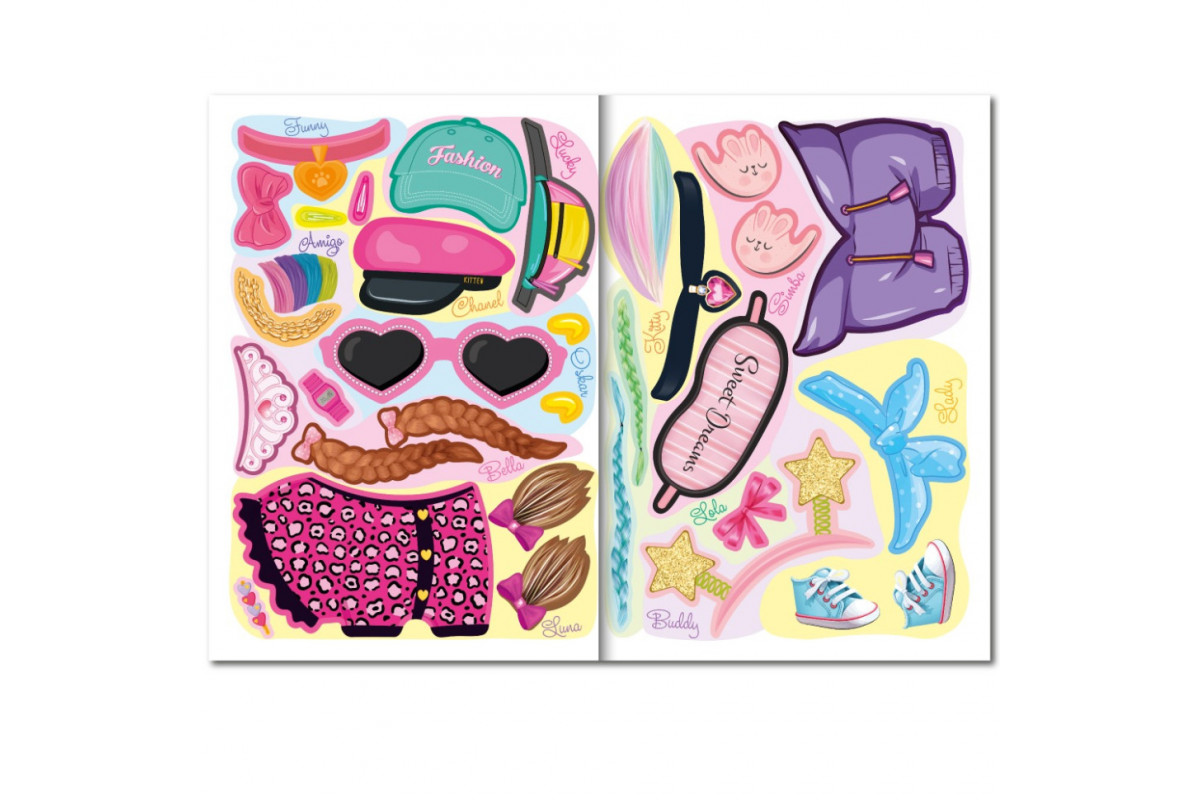 Детская книжка с наклейками студия красоты "Dogs and cats" РМ-76-03