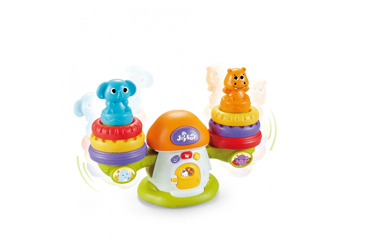 Музична розвиваюча іграшка Терези QF366-043 зі світловими ефектами  Помаранчевий