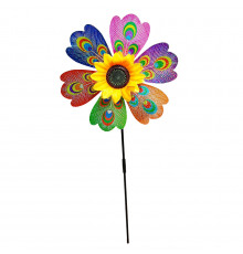 Детский ветрячок "Павлин" МR 1225-1 цветок диаметром 28 см, палочка 48 см