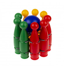 Игровой набор для боулинга "Паутинка 9" 1630, кегли - 9 шт, шар