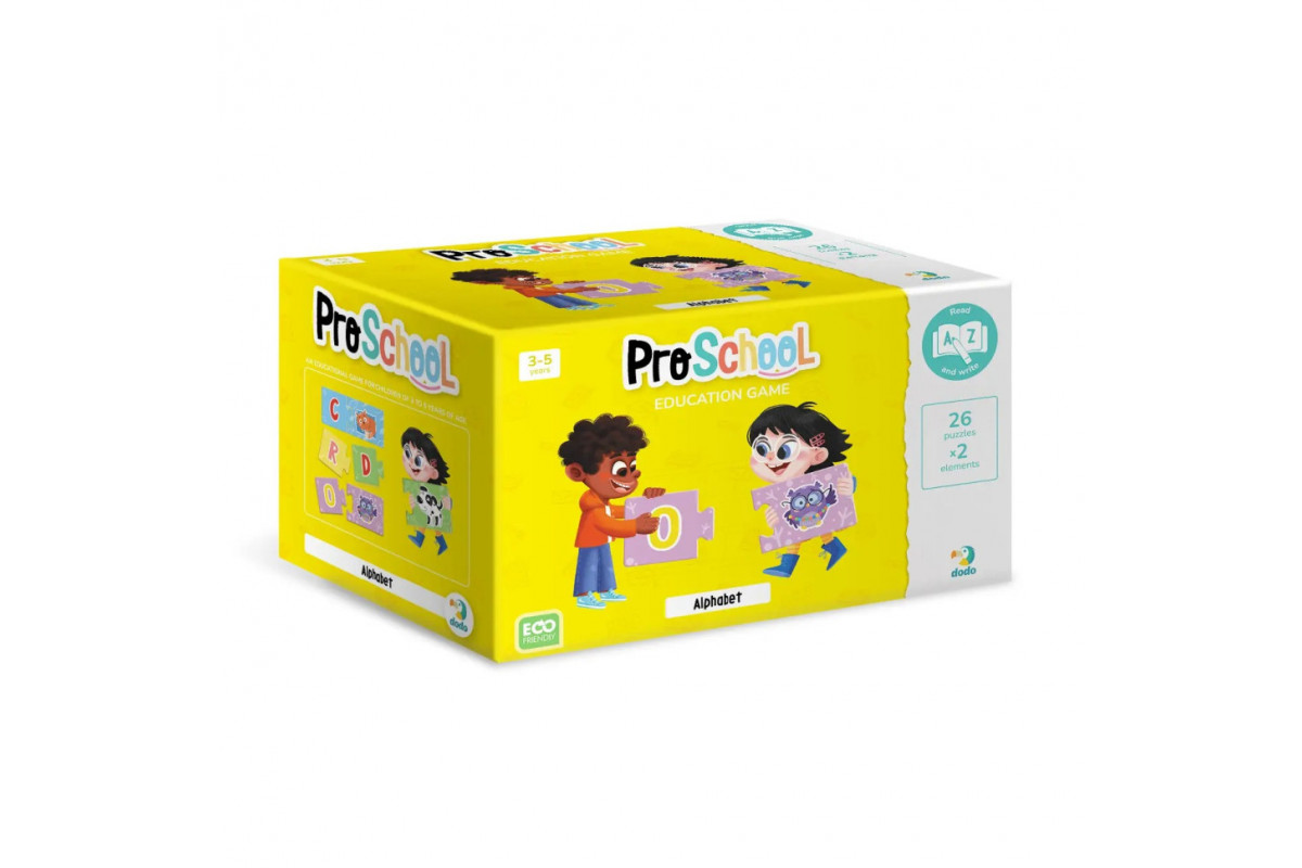 Навчальна гра-пазл "Англійська абетка" DoDo 301226, 52 ел