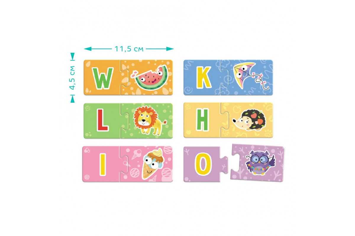 Навчальна гра-пазл "Англійська абетка" DoDo 301226, 52 ел