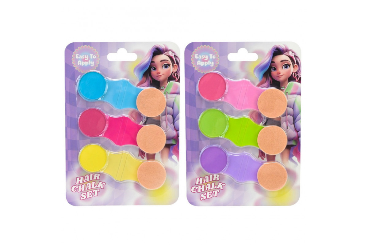 Дитяча косметика "Крейда для волосся" UKR2411, 3 кольори