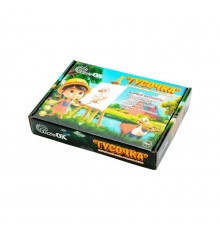 Деревянный пазл-раскраска А5 "Гусочка" Puz-22937 кисточка, краски, клейкая пленка
