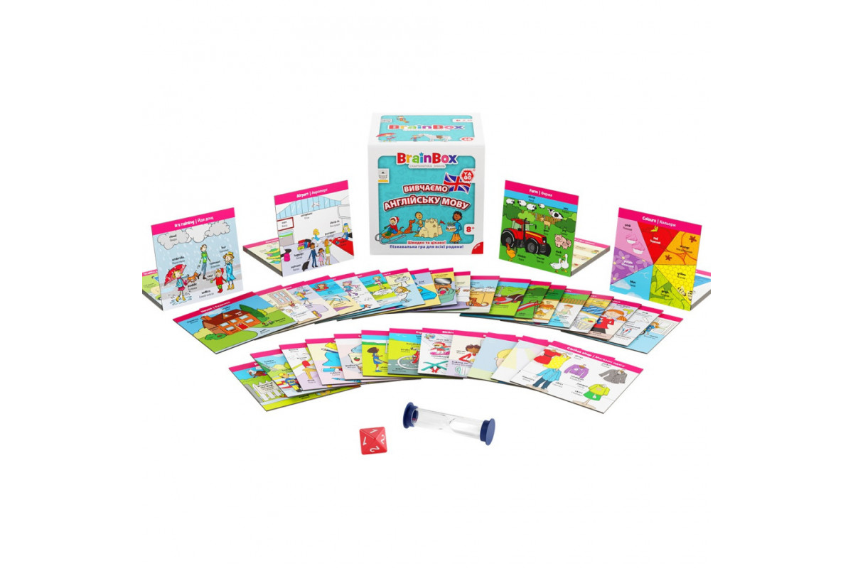 Карткова гра Brainbox "Вивчаємо англійську мову" Yago BZZBRLLE01UA 55 карток