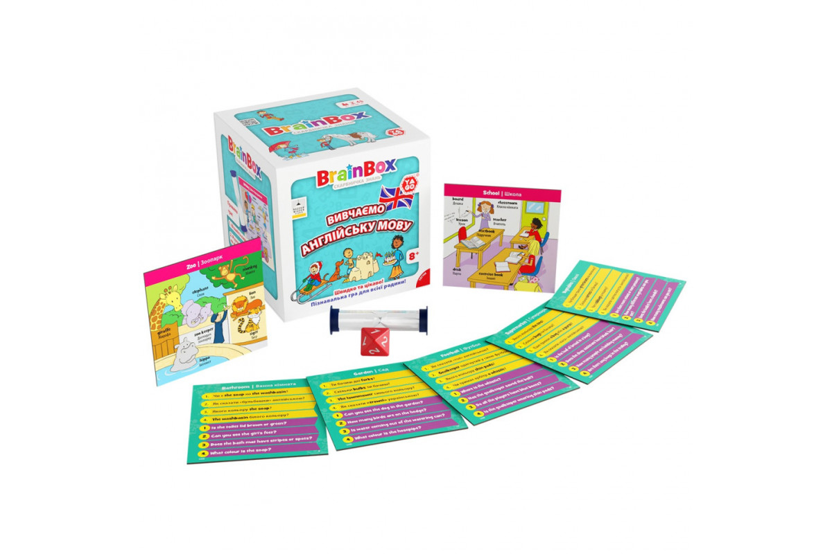 Карткова гра Brainbox "Вивчаємо англійську мову" Yago BZZBRLLE01UA 55 карток