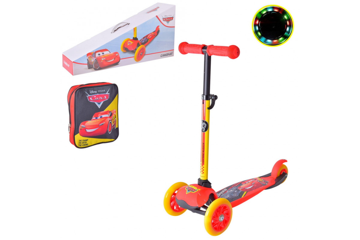 Детский самокат "Cars" Bambi LS2114 с рюкзачком 17х20 см