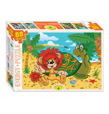 Детские Пазлы "Львёнок и Черепаха" 83361 ЕГ-10 88 элементов