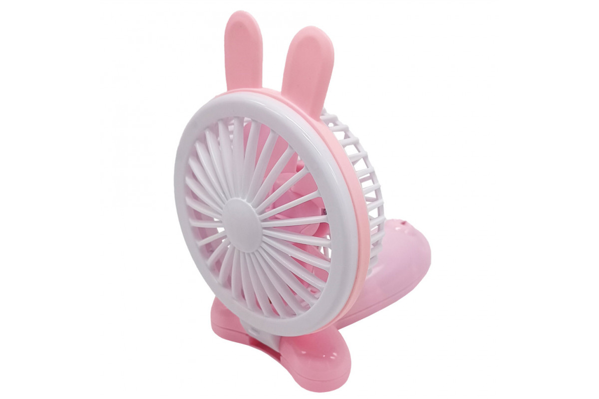 Вентилятор ручной портативный "Зайчик" VNTR-002-3  Розовый