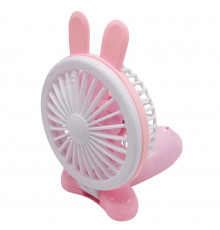 Вентилятор ручной портативный "Зайчик" VNTR-002-3  Розовый