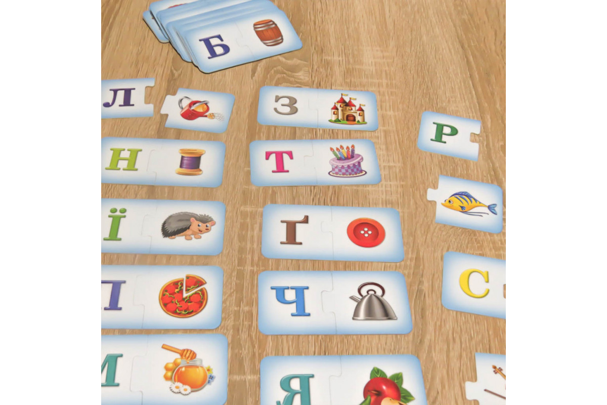 Детская настольная игра "Азбука" 0529, 33 пары карточек