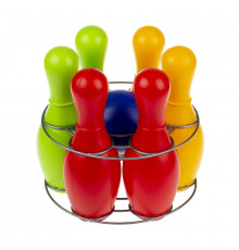 Игровой набор для боулинга "Радуга 6" 0725, кегли - 6 шт, шар