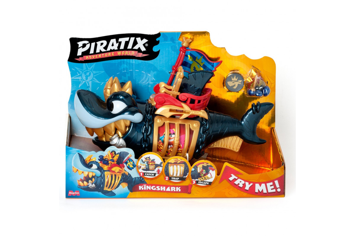 Дитячий іграшковий набір з фігурками "Королівська чорна акула" PIRATIX PPXSP112IN11