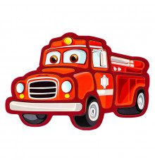Детский пазл-вкладыш "Пожарная машина" Puz-22967, 12 элементов