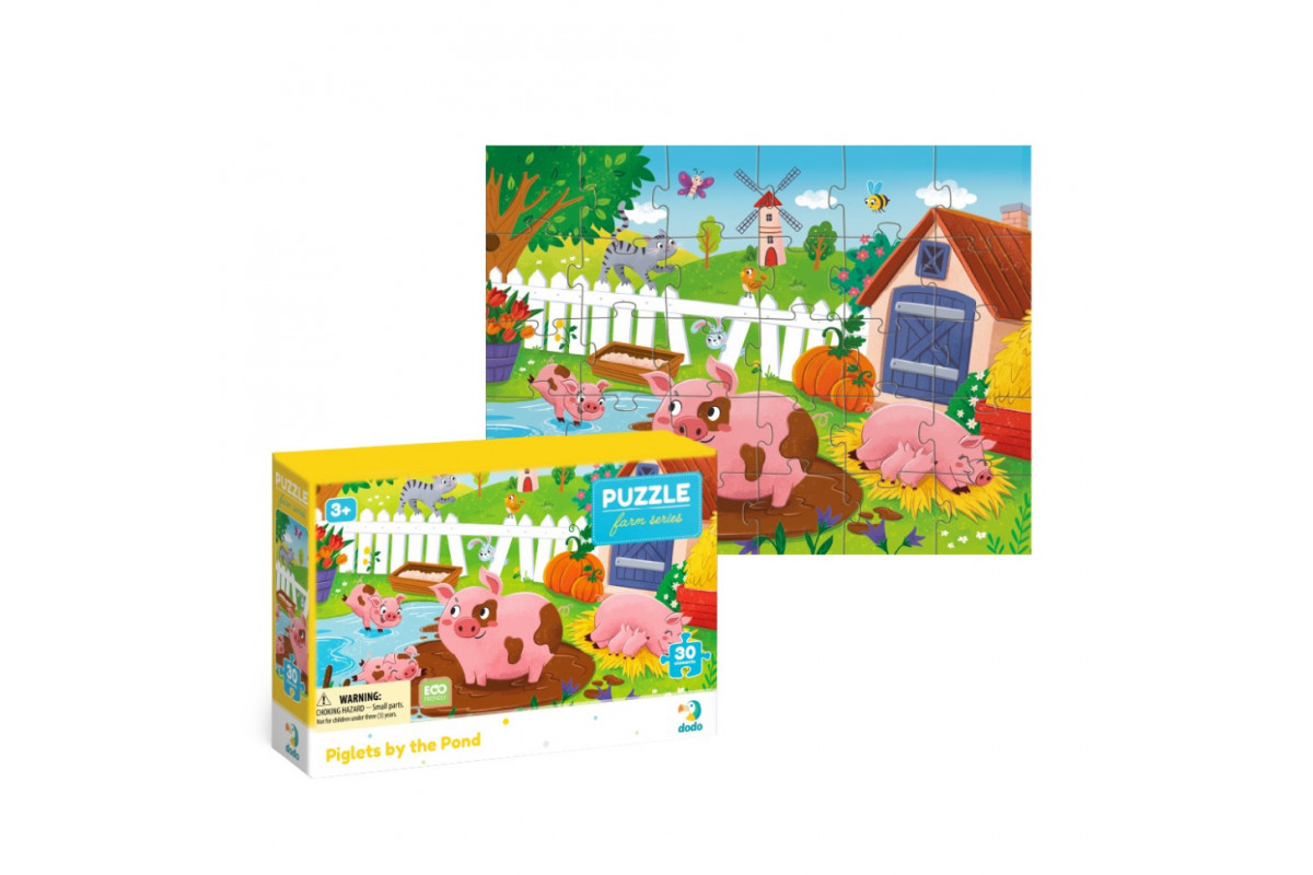 Детский пазл "Поросята у пруда" 300682, 30 элементов