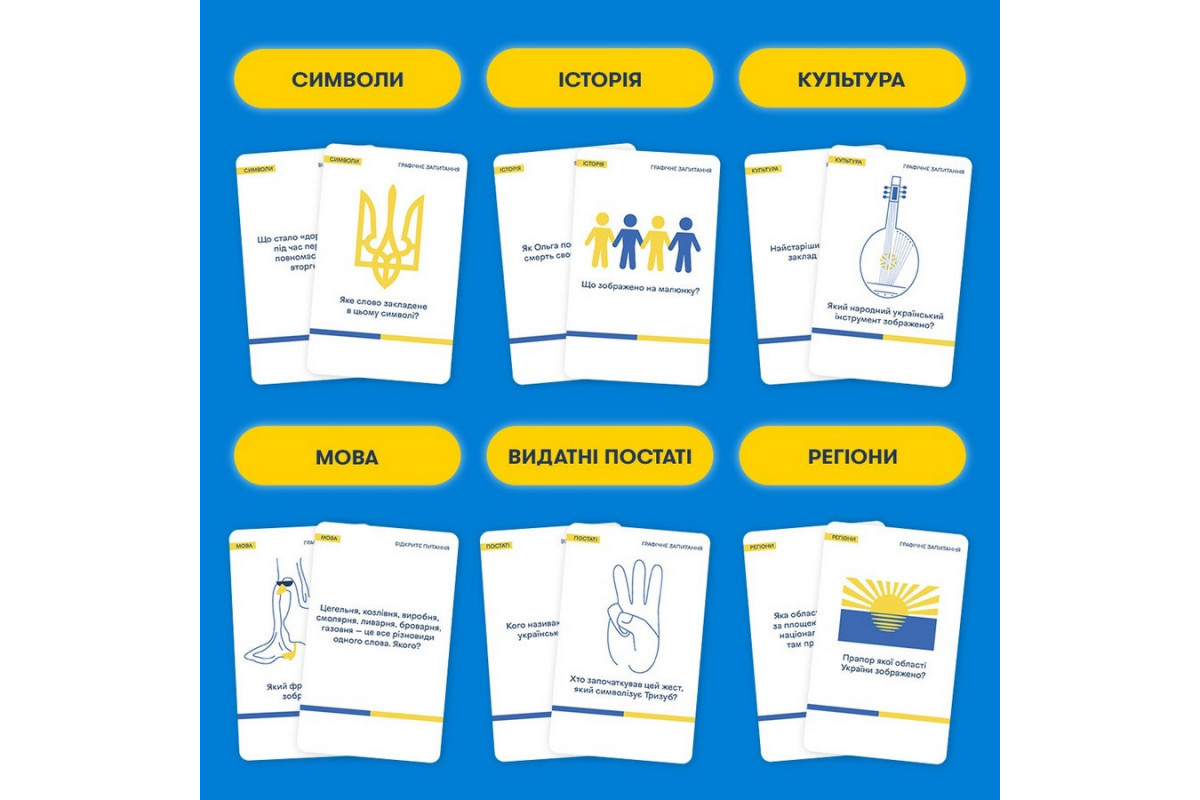 Карткова гра "Шевченко питає" orner-1909, 180 карток з запитаннями