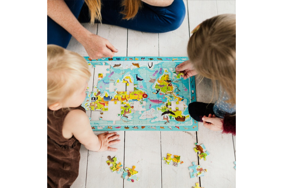 Детский пазл Мир животных DoDo 300133, 80 элементов