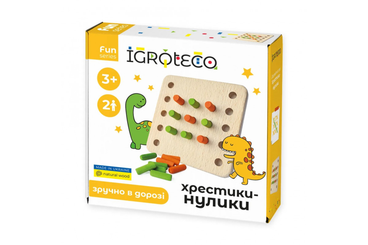 Деревянная игра "Крестики-нолики" 900576, 11х11 см