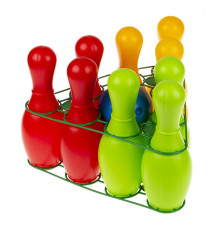 Игровой набор для боулинга "Радуга 9" 0732, кегли - 9 шт, шар