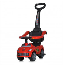 Детская каталка-толокар M 5728L-3 красный, c родительской ручкой