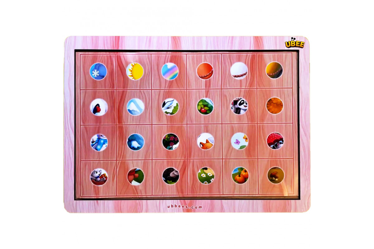 Настільний розвиваючий Пазл-вкладиш "Пори року" (ПСД241) PSD241 підказка-фон