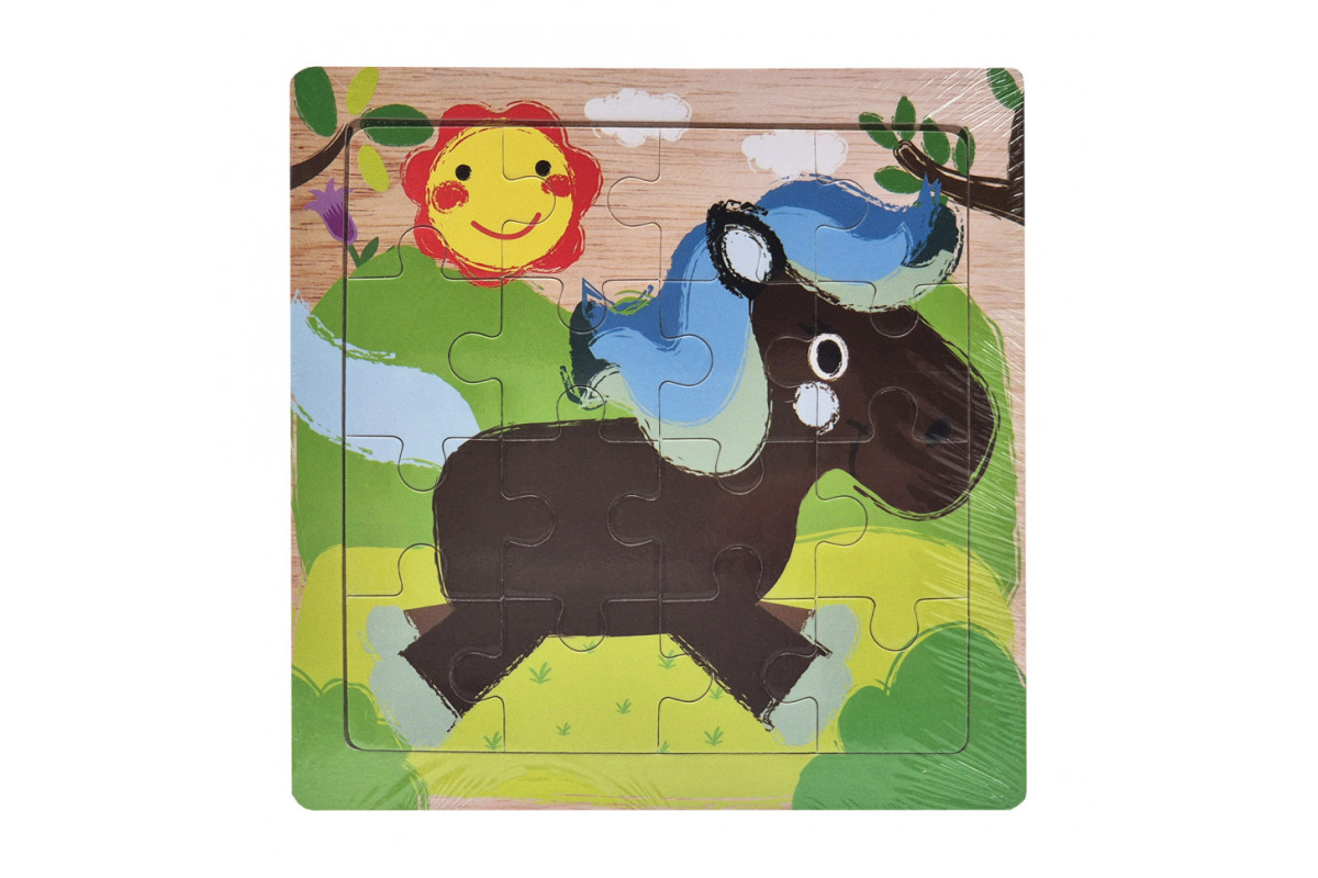 Деревянный пазл-вкладыш Лошадка 73260-10, 16 деталей