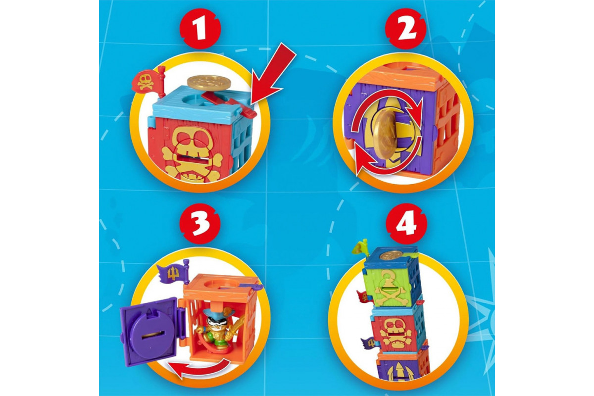 Детский игровой набор с фигурками "Пиратские приключения" PIRATIX PPX1D226IN00 серии "Golden Treasure"