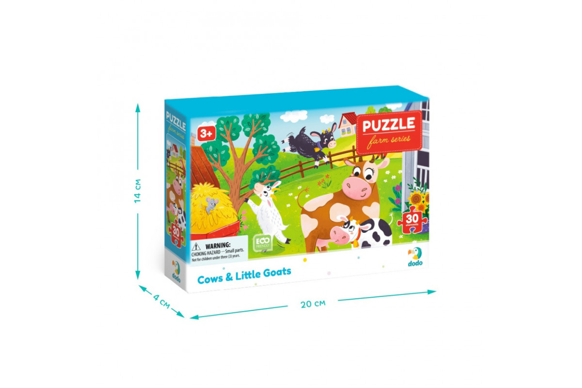 Детский пазл "Коровы и козлята" 300683, 30 элементов