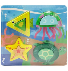 Детский деревянный пазл-вкладыш 3D "Морские Животные" C15057-5
