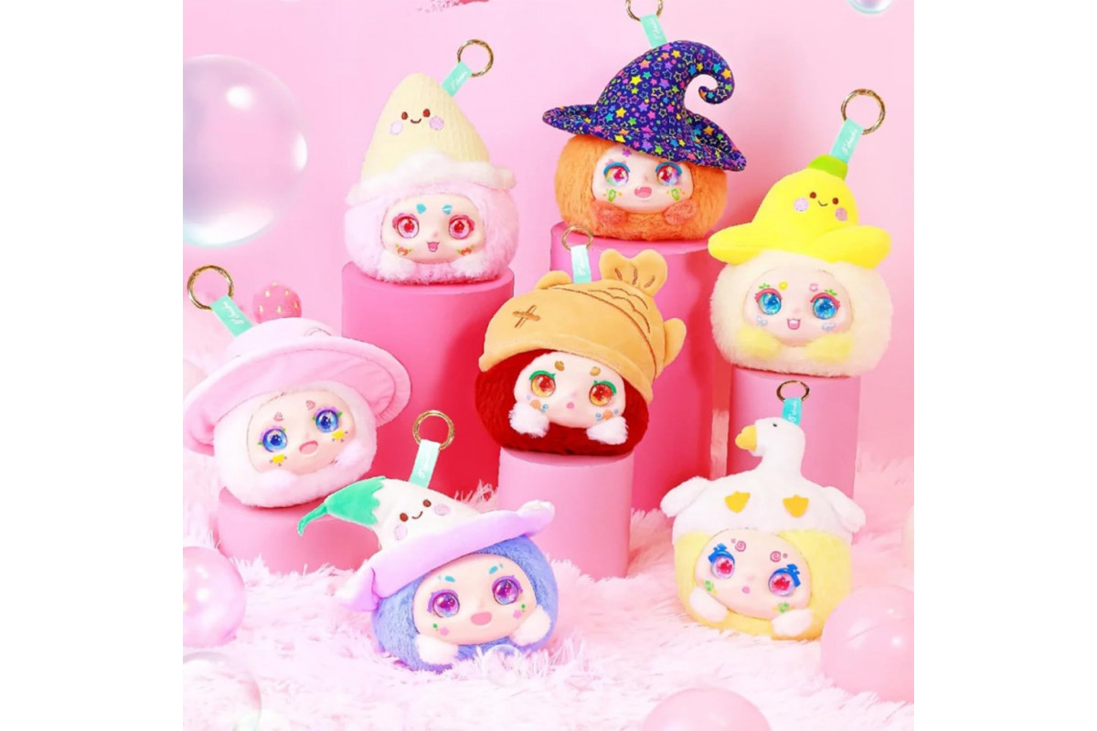 Коллекционная мягкая игрушка с кольцом "Милашки в шляпках" POP TOP 556022 в ассортименте