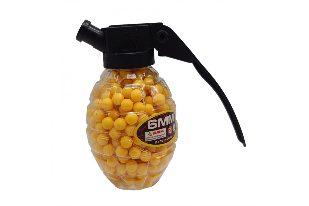 Кульки для дитячої зброї QF-23(Yellow) гума 6 мм 500 шт