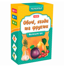 Детская настольная игра "Овощи и фрукты (Мемо)" 0659, 35 парных картинок