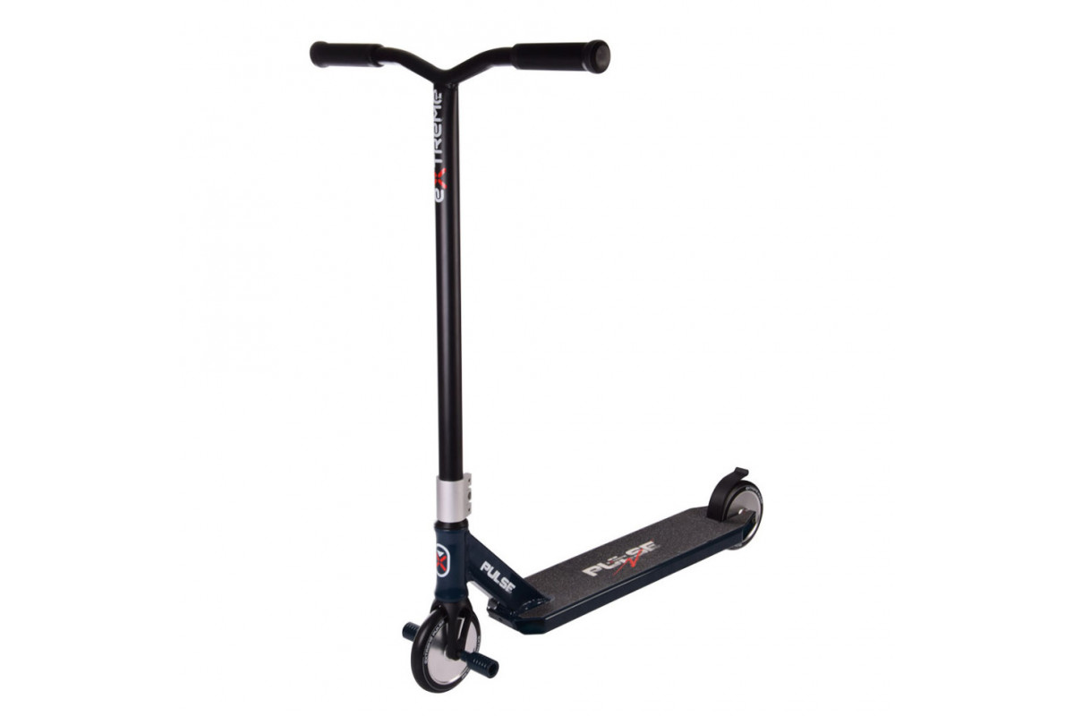 Самокат трюковый 2-х колёсный TR21008 (RL7T) Extreme Motion PULSE, PU 120 мм, цельный алюминий Синий