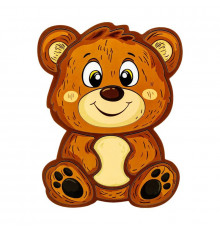 Детский пазл-вкладыш "Мишка" Puz-22956, 10 элементов