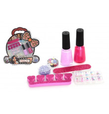 Косметика LD6126  набор для маникюра, лак 2 шт, накладные ногти